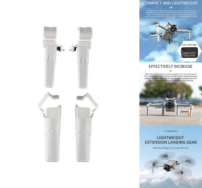 Landingsudstyr til DJI Mini 4 Pro drone set forfra