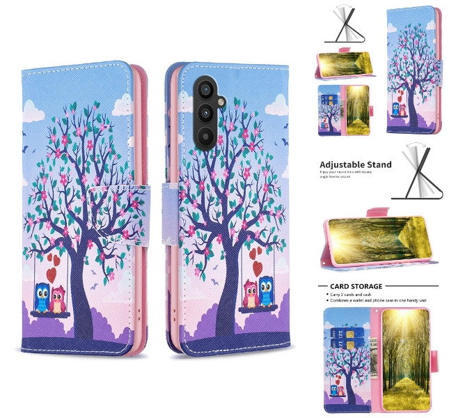 Flip cover med uglemotiv til Samsung Galaxy A25 5G