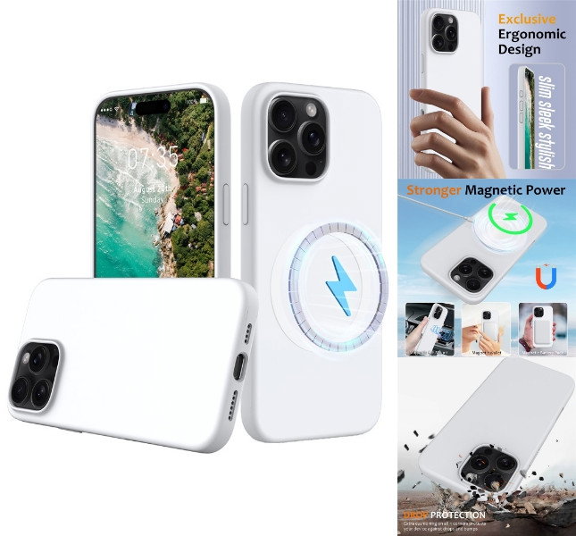 iPhone 16 Pro Max hvidt magnetisk beskyttelsescover