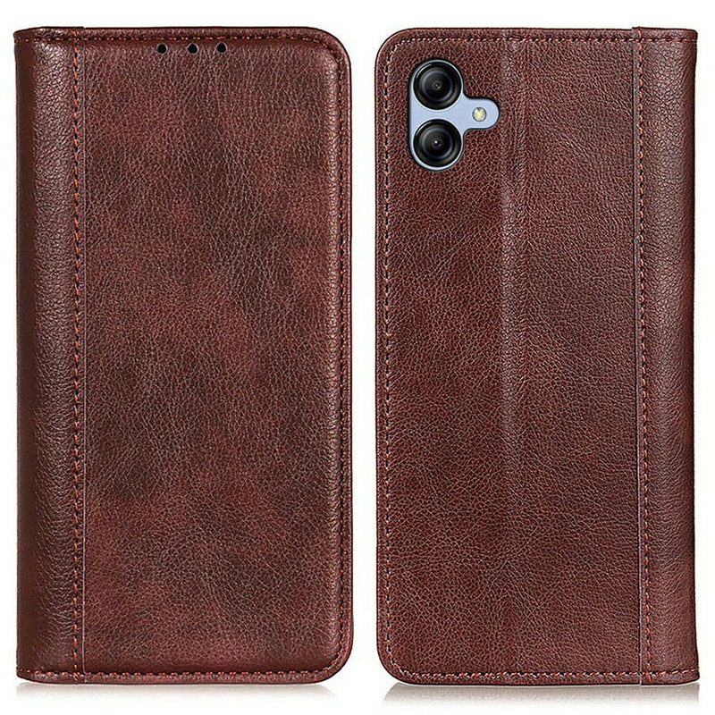 Samsung Galaxy A07 / A06 Flip Cover med Stander & Kortholder i Læder - Brun