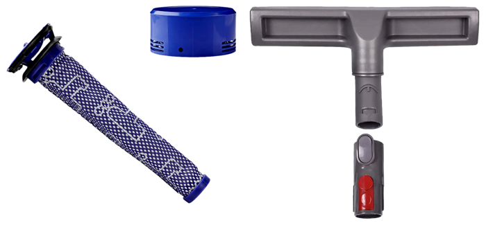 Pakke m. Pakke med HEPA Filter & Pre-Filter til Dyson V7 / V8 & 35mm Adapter & Parketmundstykke til Dyson V6 / V7 / V8 / V10 / V11 / V15 / V15s