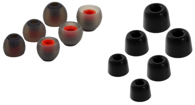 Pakke m. 3 par Ørepropper til Sony WF-1000XM3 / Sony WF-1000XM4 & 3 par Ørepropper til Sony WF-1000XM3 / WF-1000XM4 - S / M / L