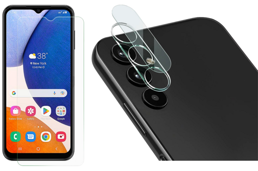 Pakke m. Skærmbeskyttelse / Glas til Samsung Galaxy A34 5G & Kamera Beskyttelsesglas til Samsung Galaxy A34 5G