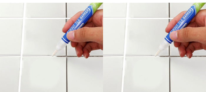2x Fugepen til falmede fuger - Hvid