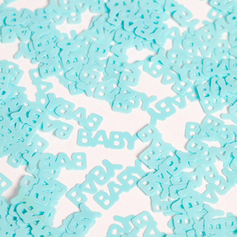 Baby Konfetti til Barnedåb, Babyshower og Gender Reveal-Lyseblå