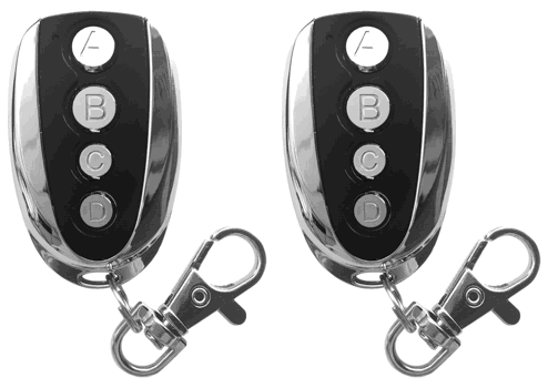 2 Stk Universal Kodekloner – Fjernbetjening 433MHz m. 4 Knapper