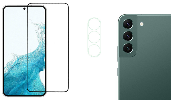 Pakke m. Skærmbeskyttelse / 3D Glas til Samsung Galaxy S23 & Kamera Beskyttelsesglas til Samsung Galaxy S23 / S23 Plus
