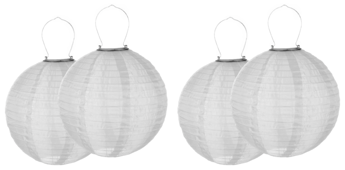 2x 2 Stk. Solcelle Lanterne - 20cm