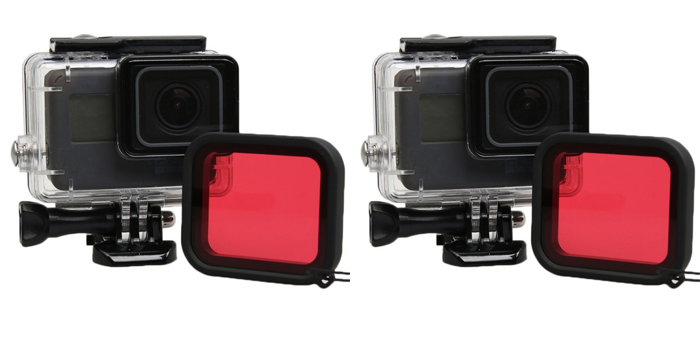 2x GoPro 5 / 6 / 7 /Dykkerfilter - Til standard hus