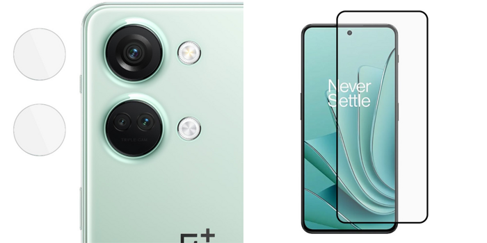 Pakke m. 1 sæt Kamera Beskyttelsesglas til OnePlus Nord 3 5G & Skærmbeskyttelse / 3D Glas til OnePlus Nord 3 5G