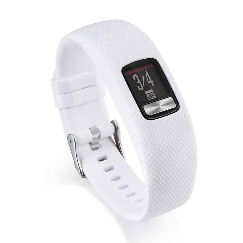 Silikonerem til Garmin Vivofit 4 - Hvid