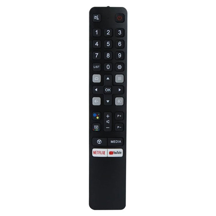 Fjernbetjening til TCL TV forfra