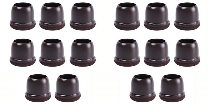 2x 8 Stk Runde Dupsko til Stoleben med Filt-Small
