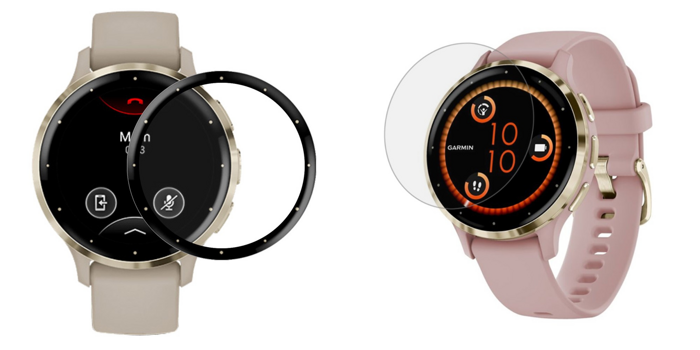 Pakke m. Skærmbeskyttelse / Film til Garmin Venu 3s (41mm) & Skærmbeskyttelse / Beskyttelsesglas / Hærdet Glas til Garmin Venu 3s (41mm)
