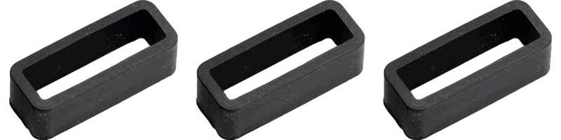 3x 16mm Gummistrop / Remholder til Garmin Vivofit 3 / Vivofit JR / JR 2 - Sort