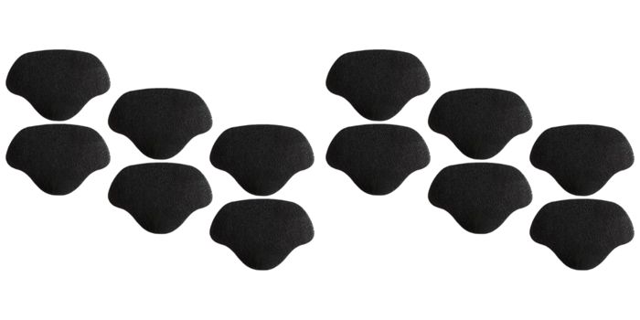 2x 3 Par Hælkapper til Sko og Sneakers, Hælindlæg i 8,5 x 5,8 cm-Sort