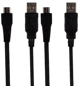 2x Oplader Kabel til PS4 / Playstation 4 Controller - 3 meter