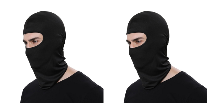 2x Lycra Balaclava / Hjelmhue til Cykling og Ski-Sort