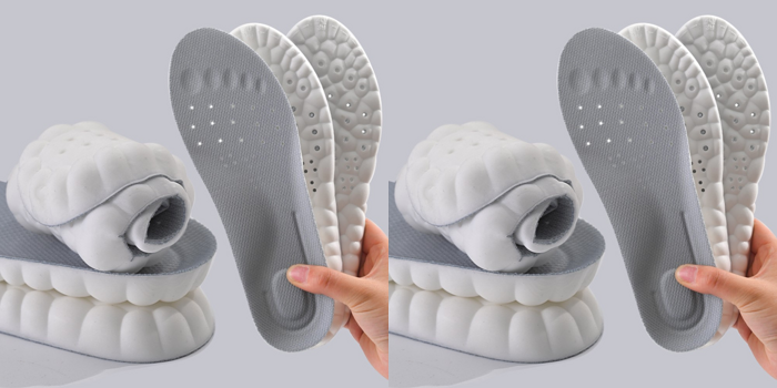 2x 1 par Åndbare Indlæg til Sko, Støvler og Sneakers-Large 41-42
