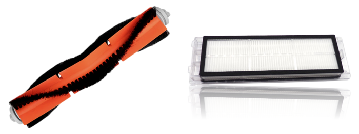 Pakke m. Hovedbørste til Roborock S5 / S50 / S5 Max & HEPA filter til Roborock S5 / S50 / S5 Max