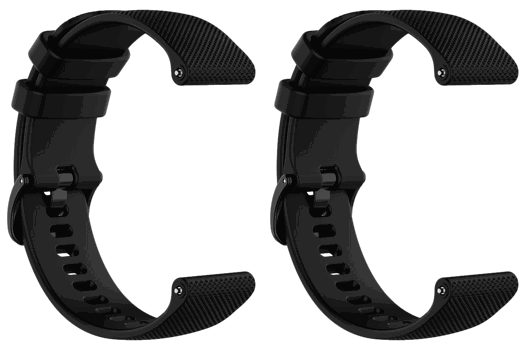 2x Inez Silikone rem til Garmin Vivoactive 4 / 45mm - Sort