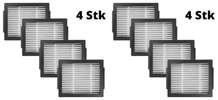 2x 4 Stk. HEPA filter iRobot Roomba i7 / i7+ / E5 / E6