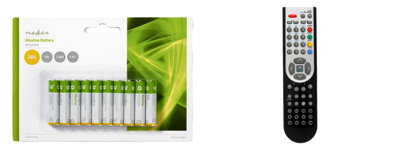 Pakke m. 1stk 10-Pak AAA Batterier  & 1stk Fjernbetjening til Prosonic TV - Erstatter Original 