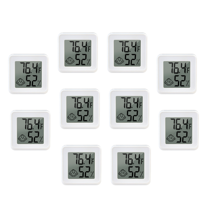 10 stk. Trådløs Mini Indendørs Digitalt Termometer / Hygrometer med App