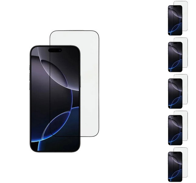 5 stk. iPhone 17 Pro Beskyttelsesglas / 3D Skærmbeskyttelse