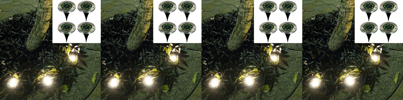 4x 4-Pak Solcelle Spots til Haven