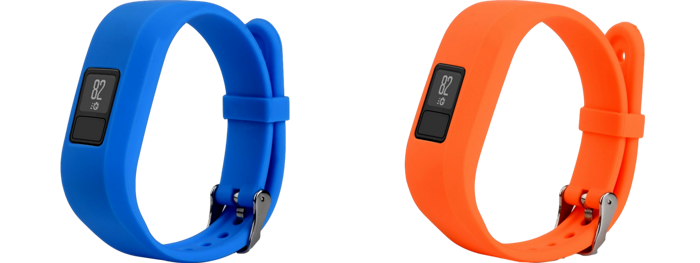 Pakke m. Silicone rem til Garmin Vivofit 3 / Vivofit JR / JR 2 Lyseblå & Silicone rem til Garmin Vivofit 3 / Vivofit JR / JR 2 Orange