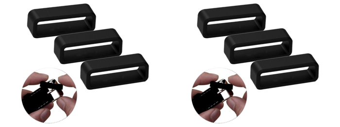 2x 3 Stk. 20mm Gummistrop / Remholder til Urrem