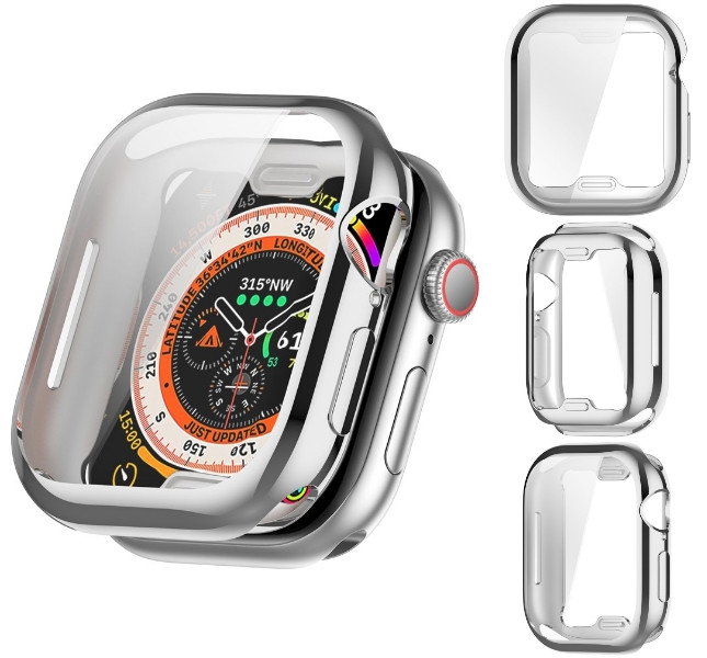 Apple Watch Series 10 & Series 11 46 mm Cover med Skærmbeskyttelse - Sølv