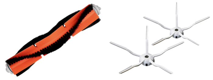 Pakke m. Hovedbørste til Roborock S6 / S60 / S6 Pure / S6 MaxV & 2x Sidebørster til Roborock S5 / S50 / S5 Max  / S6 / S60 / S6 Max / S6 Pure