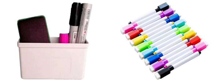Pakke m. Magnetisk Boks til Tuscher & 8-Pak Magnetiske Whiteboard Tusser