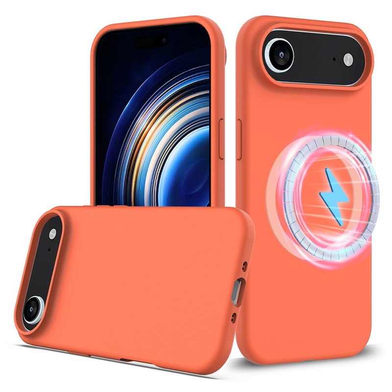 iPhone Air Silikone Cover med MagSafe og Blød Inderside - Orange
