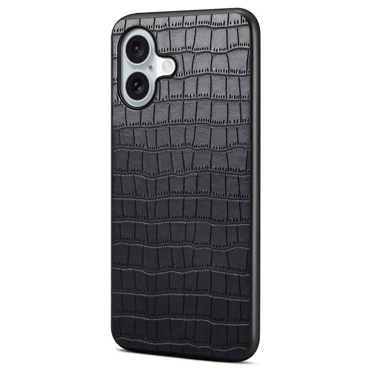 iPhone 16 cover med krokodillestruktur set bagfra