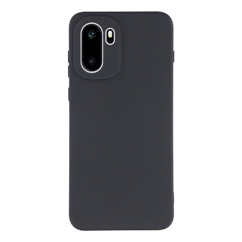 Slim OnePlus 15R Silikone Cover med Mat Overflade - Sort