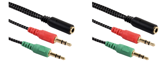 2 Stk Multi Jack til Audio / Mic Splitter