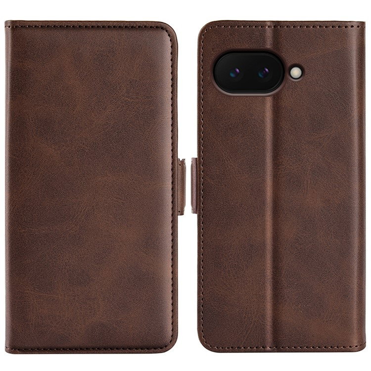 Google Pixel 9a Læder Flip Cover - Brun