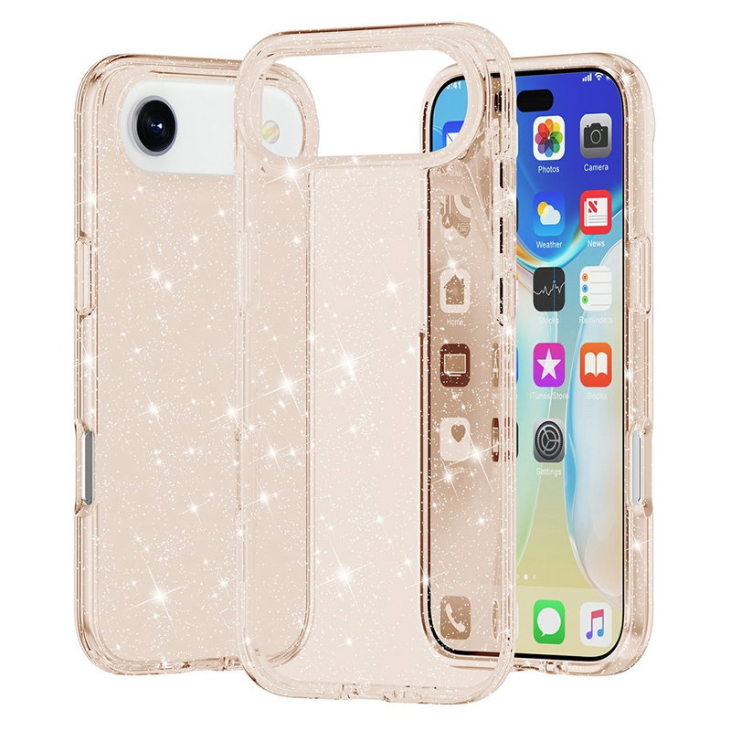 iPhone Air Gennemsigtigt Cover Med Glimmer - Guld