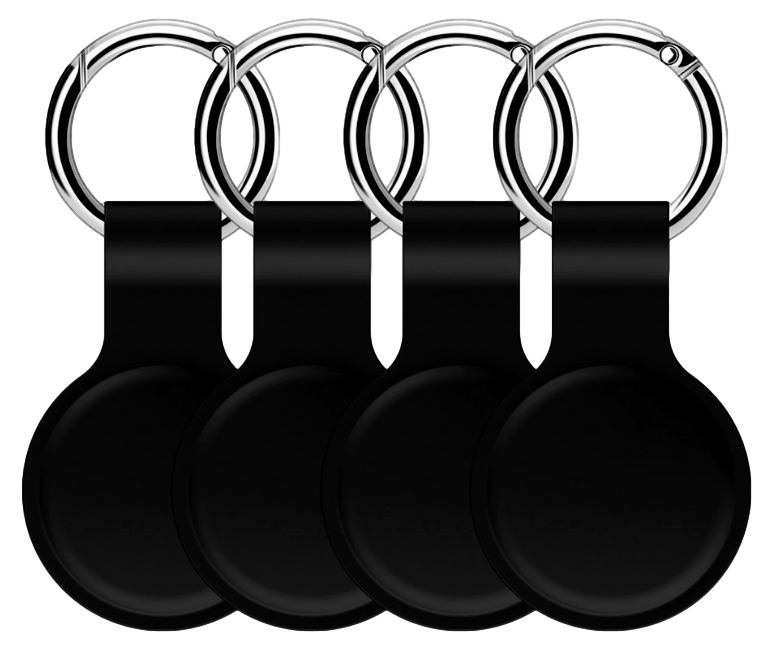 4 Stk. Silikone Nøgleringe til Apple AirTags-Mørkegrå