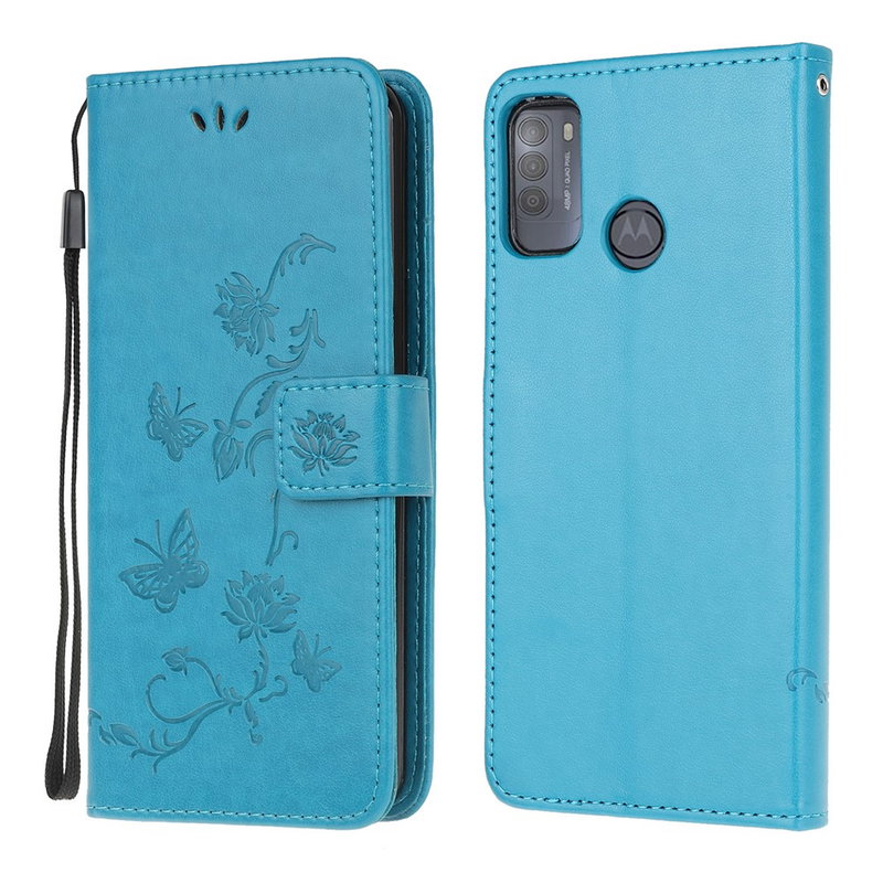 Motorola Moto G50 Flip Cover med kortholder - Blå