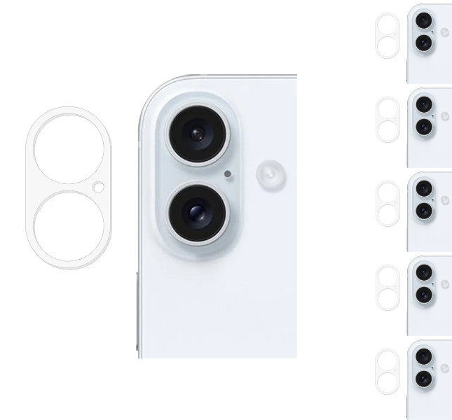 5 stk. iPhone 17 Kamera Beskyttelsesglas