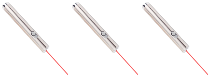 3x 2-i-1 Laser Pointer / Lommelygte