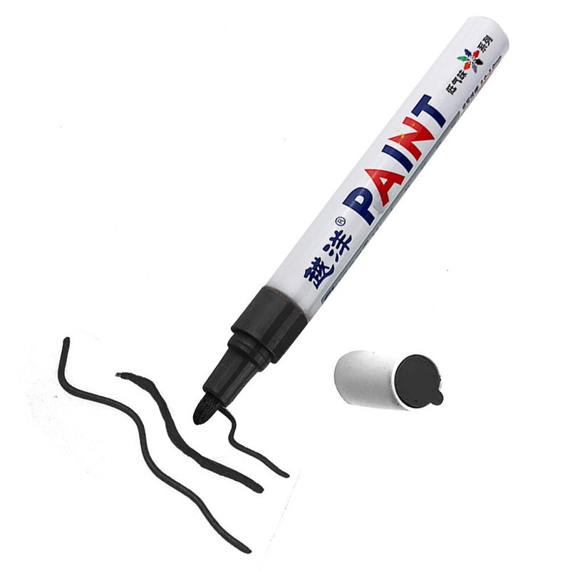 Vandfast Tusch til Hobbybrug - Til Metal, Sten, Plast & Papir-Sort
