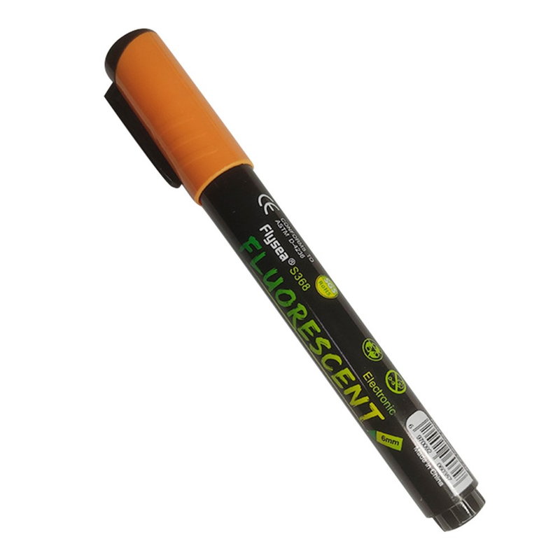 Selvlysende Tusch / Highlighter til Glas, Tavler, Plastik & Træ-Orange