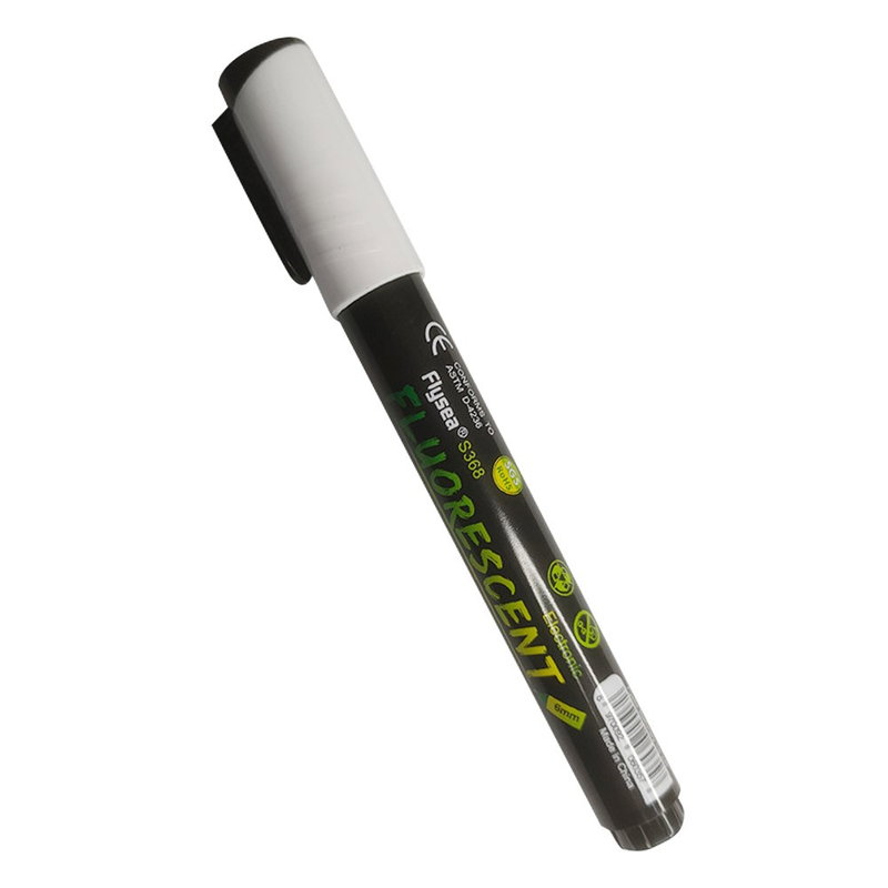 Selvlysende Tusch / Highlighter til Glas, Tavler, Plastik & Træ-Hvid