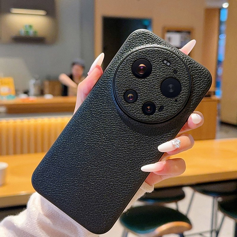 Cover til Xiaomi 17 Ultra 5G i Sort Kunstlæder
