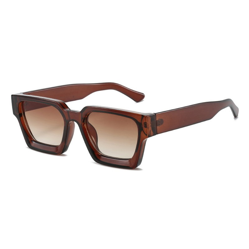 Retro Oversized Solbriller-Brun